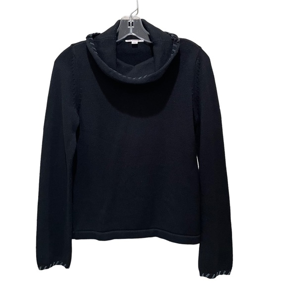 New Frontier Cowl Neck Knit Sweater Black Women’s Size Small - Picture 1 of 7